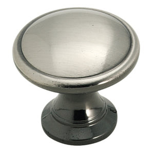 BP1466-PWT Pewter (Silver) Round Disc 1 1/4" Cabinet Knob Pulls from Amerock Hardware