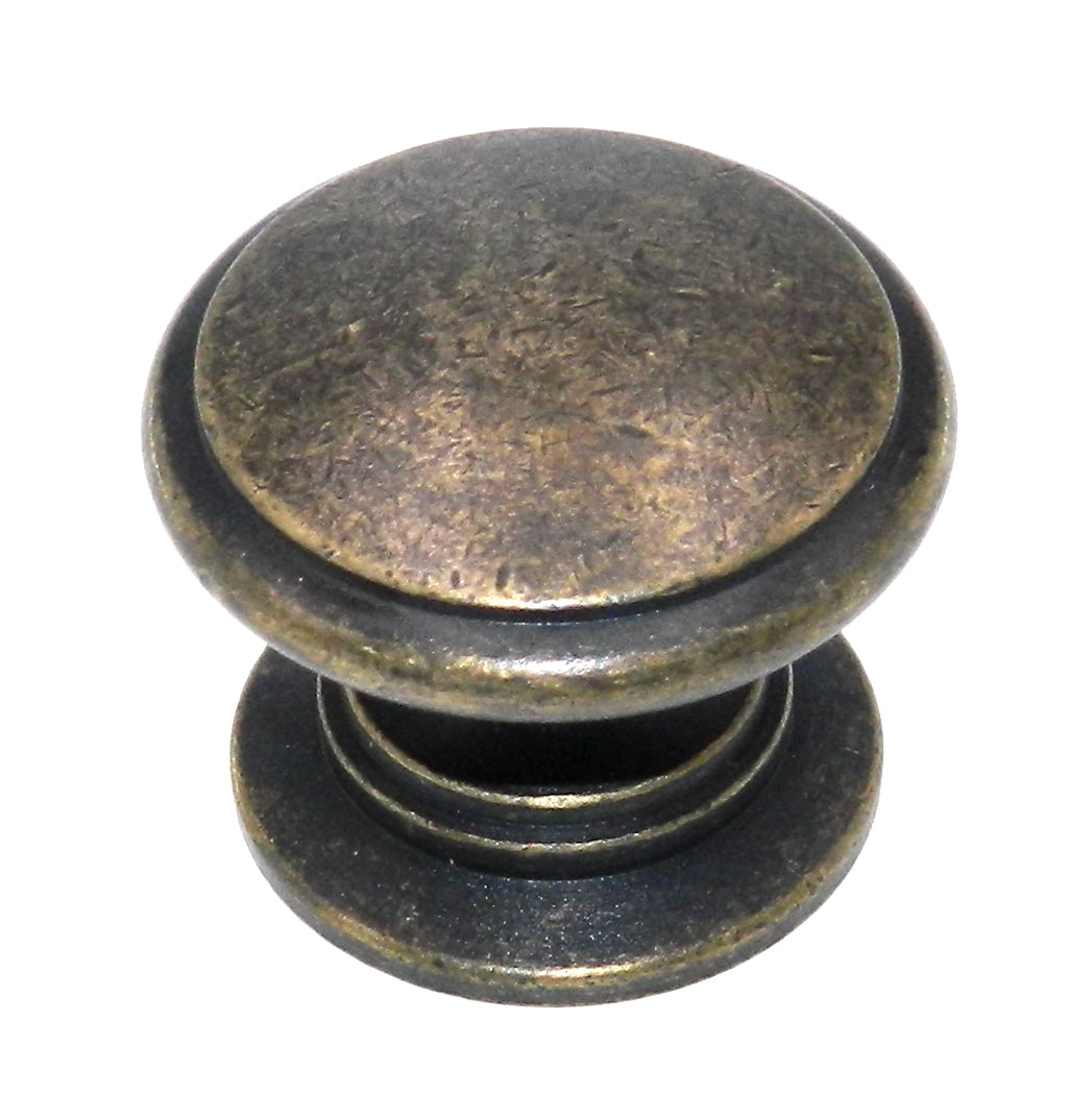 Amerock Hint of Heritage Weathered Brass 1 1/4" Round Cabinet Knob BP1466-R2