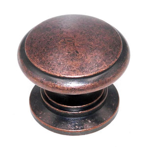 Amerock Hint of Heritage Weathered Copper 1 1/4" Round Cabinet Knob BP1466-WC