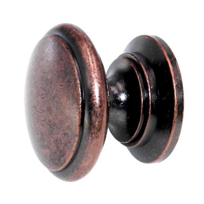 Amerock Hint of Heritage Weathered Copper 1 1/4" Round Cabinet Knob BP1466-WC