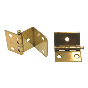 Amerock Merit Polished Brass Full Inset Hinge 3/4" Full Wrap Button Tip BP1540-3