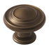Amerock Inspirations BP1586CBZ - Perilla redonda para gabinete, color bronce caramelo, 1 5/16 pulgadas
