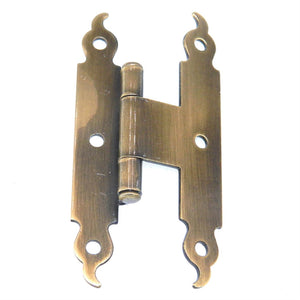 Pair Amerock Antique English 3/8" Offset Surface Cabinet Hinges BP1672-AE