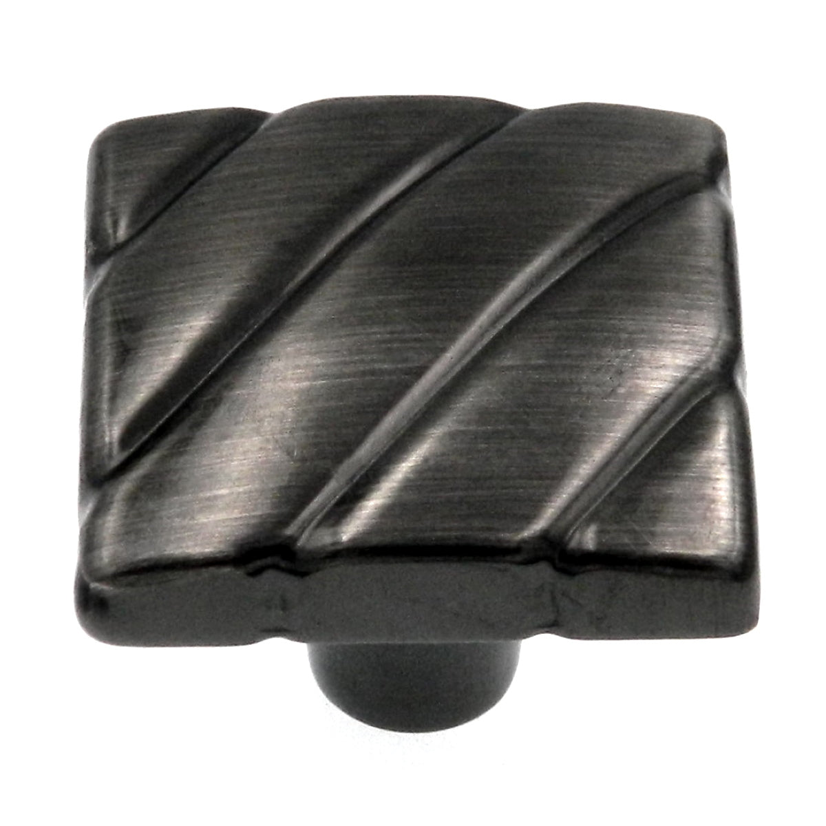 Amerock Design Details BP1825PWT - Perilla cuadrada para gabinete (peltre, 1 1/4 pulgadas)