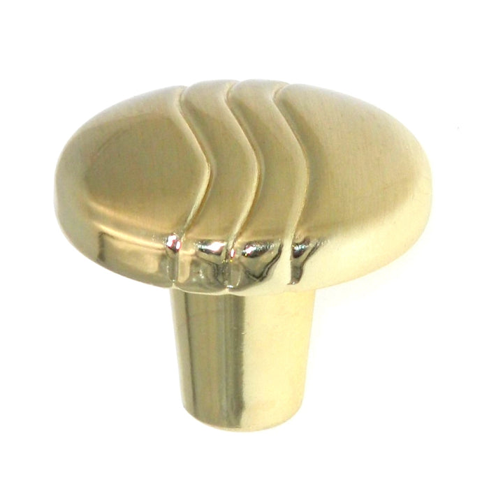 Amerock BP1827-O74 Sterling Brass 1 1/4" Round Cabinet Knob Pull Design Details