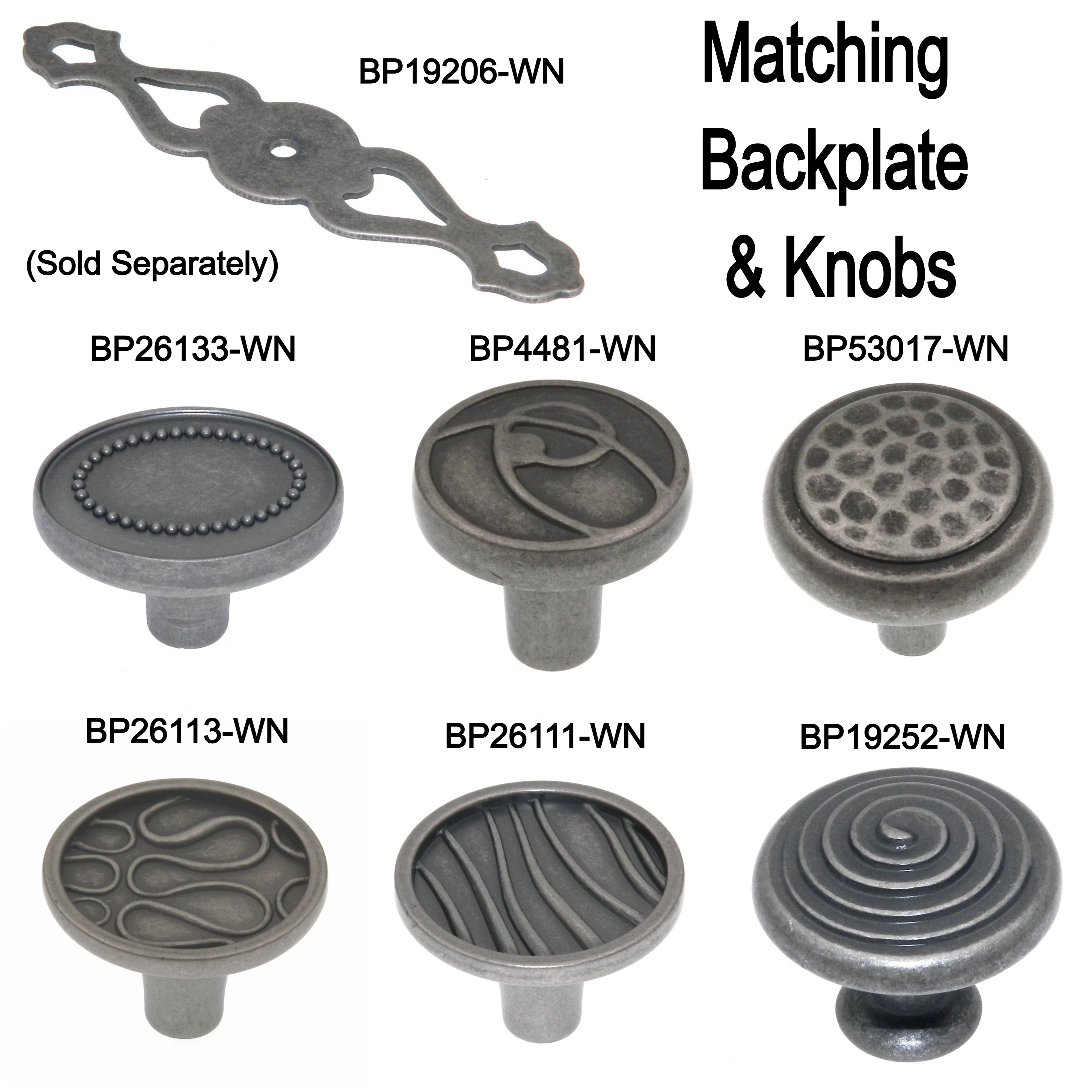10 Pack Amerock 1 1/4" Weathered Nickel Round Cabinet Knob BP53017-WN