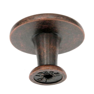 Amerock Divinity BP19252-WC Tirador de perilla de gabinete en espiral de cobre desgastado de 1 1/8"