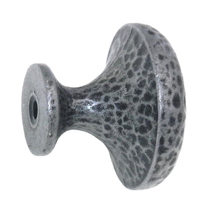 Amerock Eclectic Round Hammered Iron 1-1/4" Cabinet Knob Pull BP19300-RIN