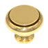 Amerock Metal Finishes 1 1/4" Polished Brass Solid Brass Flat-Top Cabinet Knob Pull BP1956-B