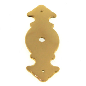Amerock Solid Brass Polished Brass 3 1/4" Cabinet Knob Backplate BP1962-B