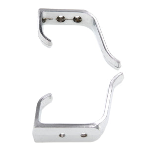 Amerock 2 5/8" Wall-Mounted Coat and Hat Double Hook Bright Chrome BP2260-26