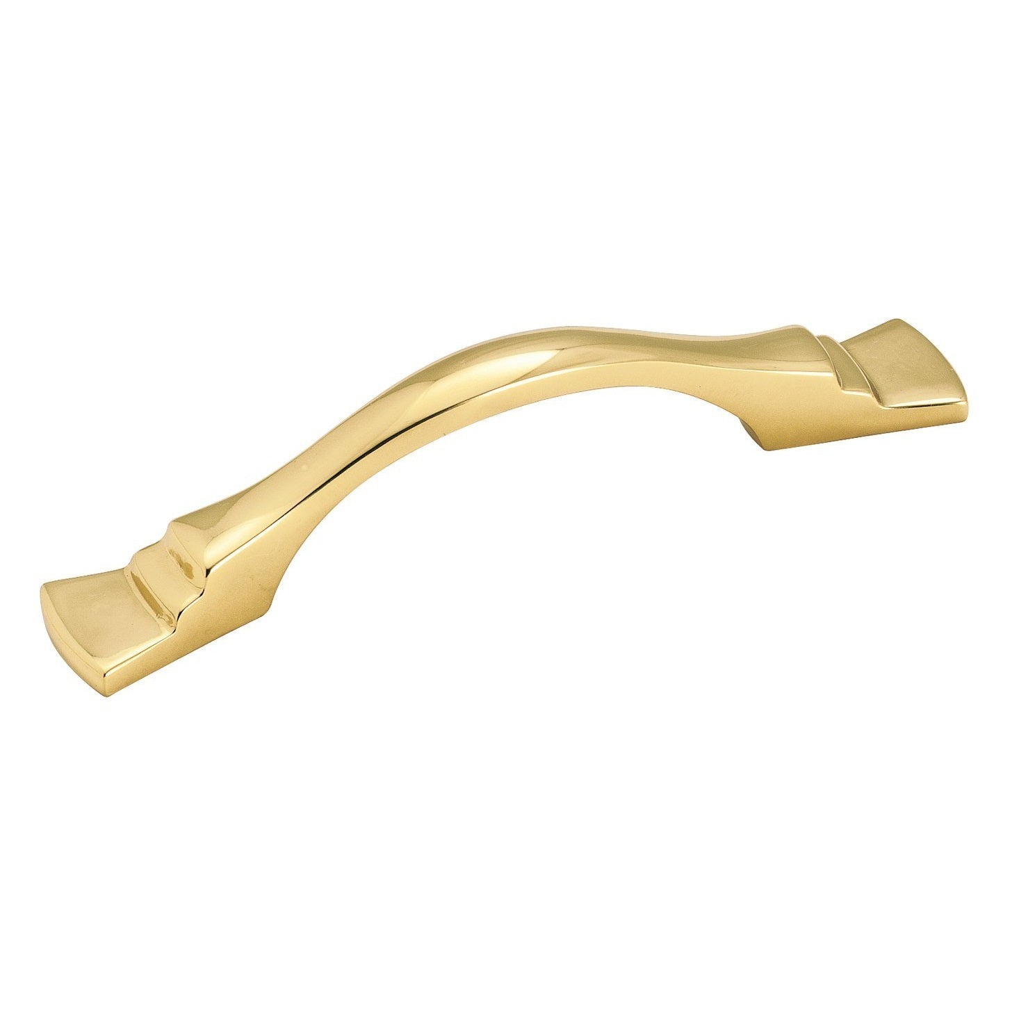 Amerock BP2378-B Solid Polished Brass 3"cc Cabinet Handle Pulls Hint of Heritage