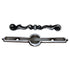 Vintage Amerock Cortina Antique Silver 3"cc Cabinet Bar Pull Handle BP238-AS