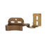 Par de bisagras para gabinete de cuchillos pivotantes ocultas superpuestas de latón bruñido Amerock BP2605-BB de 1/4"
