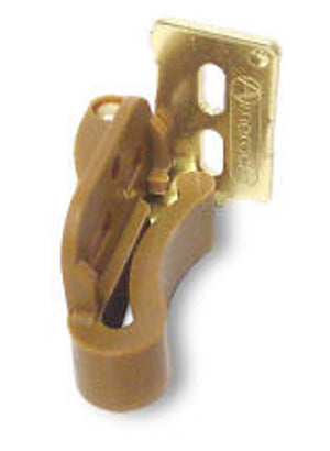 Amerock CM2606-3 Bright Brass 1/2" Overlay Concealed Self-Latching Knife Hinge