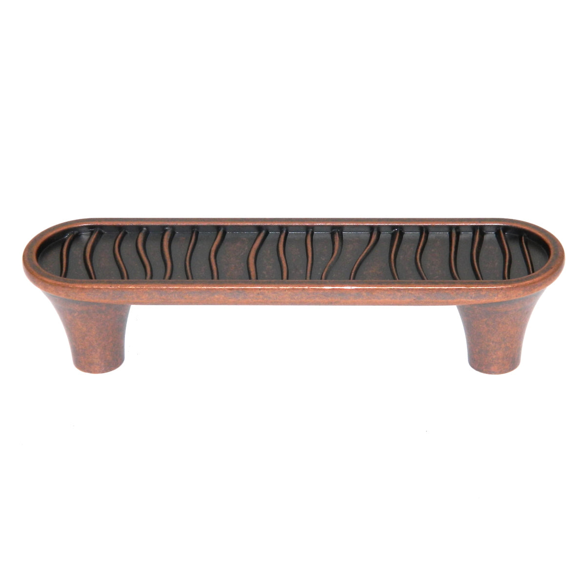 Amerock Playful Nature Weathered Copper Flat Oblong 3" Arch Cabinet Handle Pull BP26110-WC
