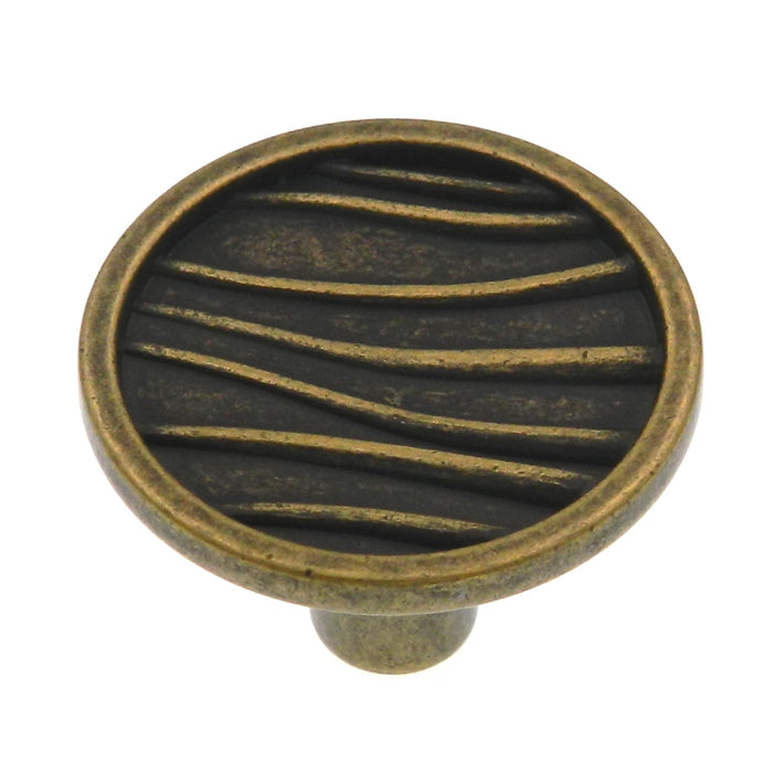10 Pack Amerock Playful Nature BP26111-R2 Weathered Brass 1 1/2" Cabinet Knobs