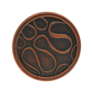 Amerock Playful Nature 1 1/2" Weathered Copper Disc Cabinet Knob Pull BP26113-WC