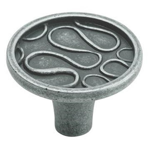 Amerock Playful Nature 1 1/2" Wrought Iron Disc Cabinet Knob Pull BP26113-WI