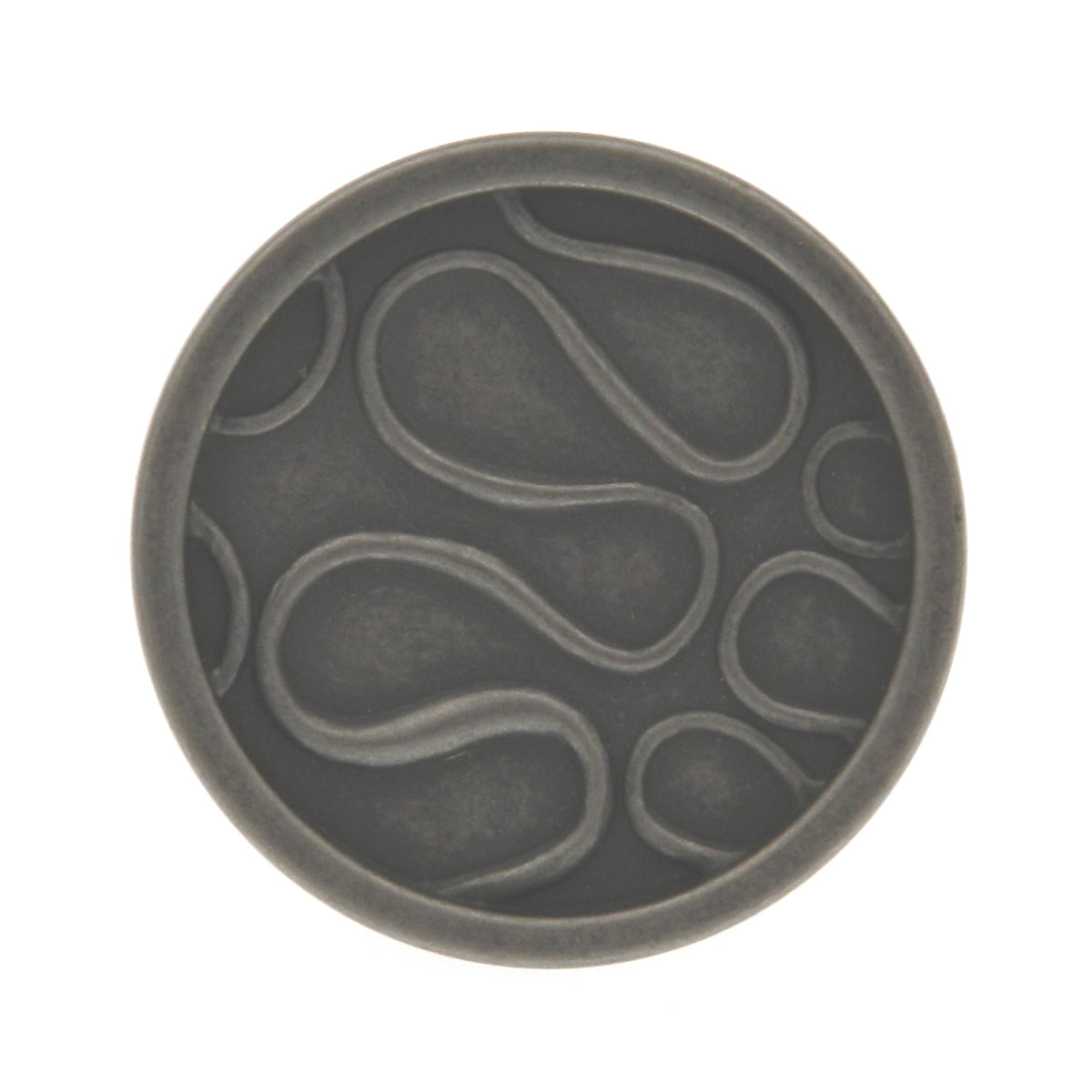 Amerock BP26113-WN Tirador de perilla para gabinete de níquel desgastado de 1 1/2 pulgadas, naturaleza juguetona