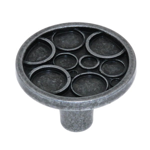 Amerock Playful Nature 1 1/2" Wrought Iron Disc Cabinet Knob Pull BP26115-WI
