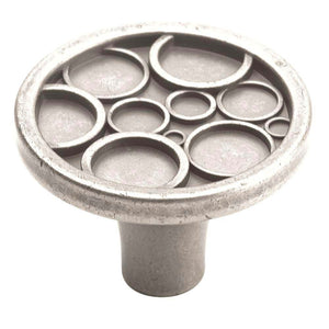 Amerock Playful Nature 1 1/2" Weathered Nickel Disc Cabinet Knob Pull BP26115-WN