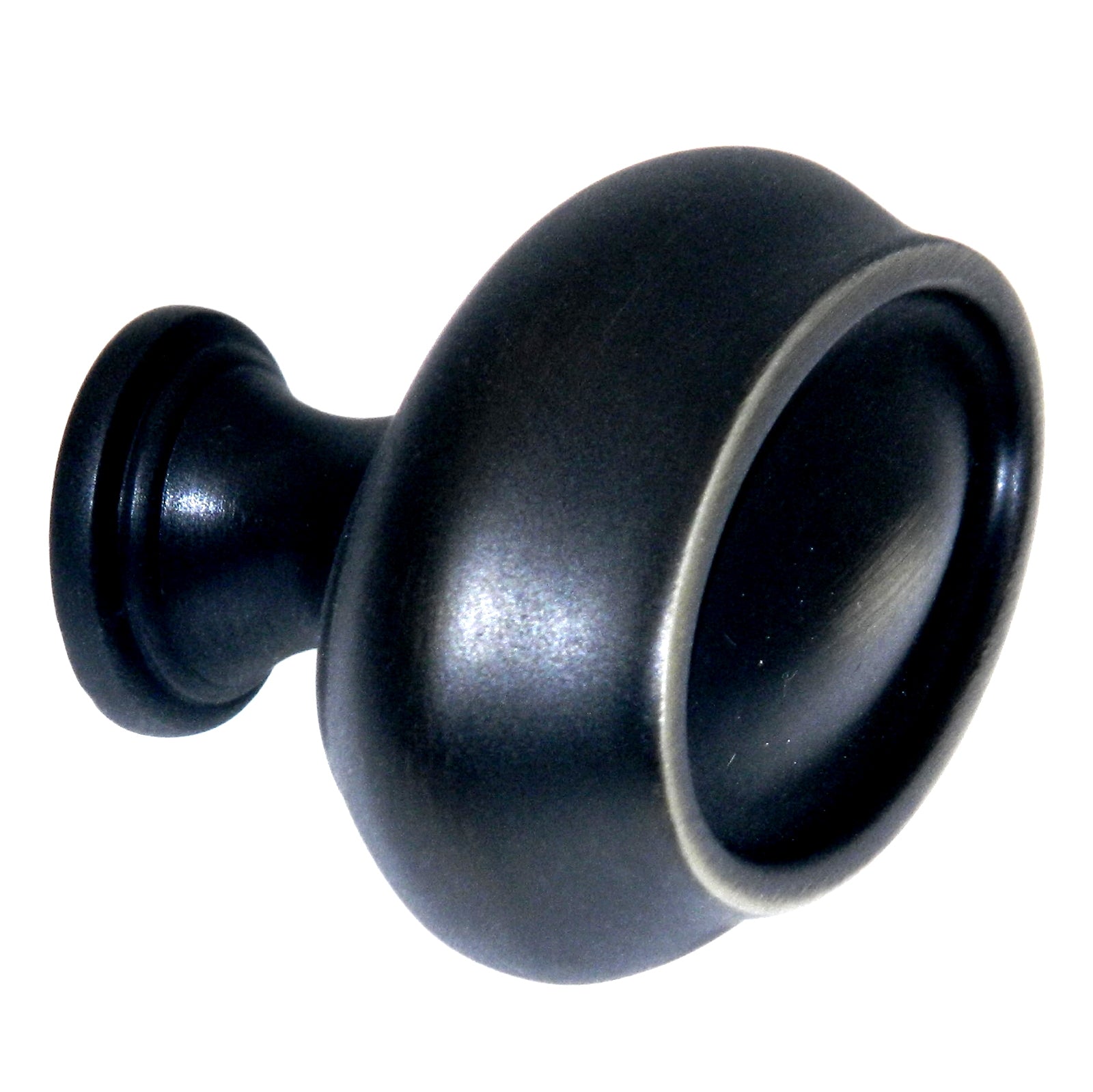 Amerock Manor BP261272RB - Perilla ovalada de latón macizo para gabinete, bronce romano, 1 1/2"