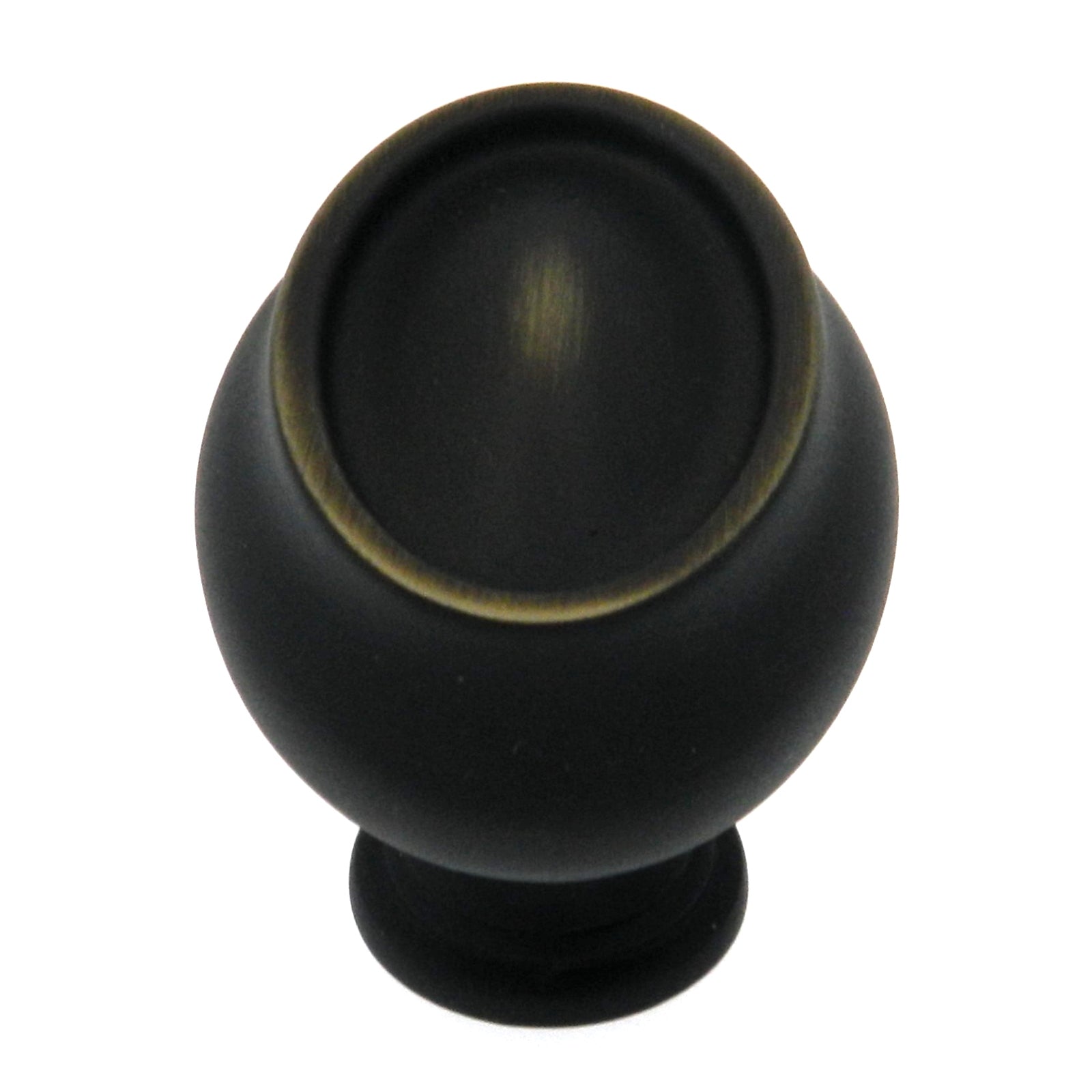 Amerock Manor BP261272RB - Perilla ovalada de latón macizo para gabinete, bronce romano, 1 1/2"