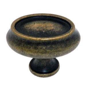 Amerock Manor Weathered Brass 1 1/2" Oval Cabinet Solid Brass Knob BP26127R2