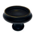 Amerock Manor BP26127RB - Perilla ovalada de latón macizo para gabinete, bronce romano, 1 1/2"