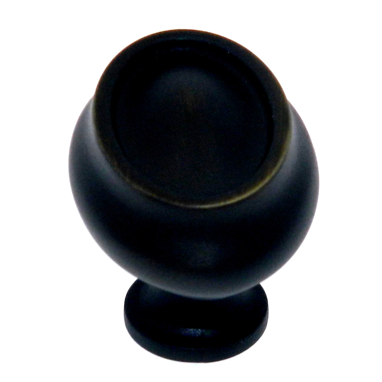 Amerock Manor BP26127RB - Perilla ovalada de latón macizo para gabinete, bronce romano, 1 1/2"