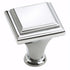 Amerock Manor 1 Inch Stepped Square Knob Flat Top Polished Chrome BP2613126