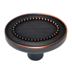 Amerock Opulence Oil-Rubbed Bronze 1 3/8" Dotted Cabinet Pull Knob BP26133ORB