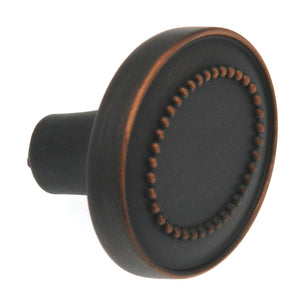 Amerock Opulence Oil-Rubbed Bronze 1 3/8" Dotted Cabinet Pull Knob BP26133ORB