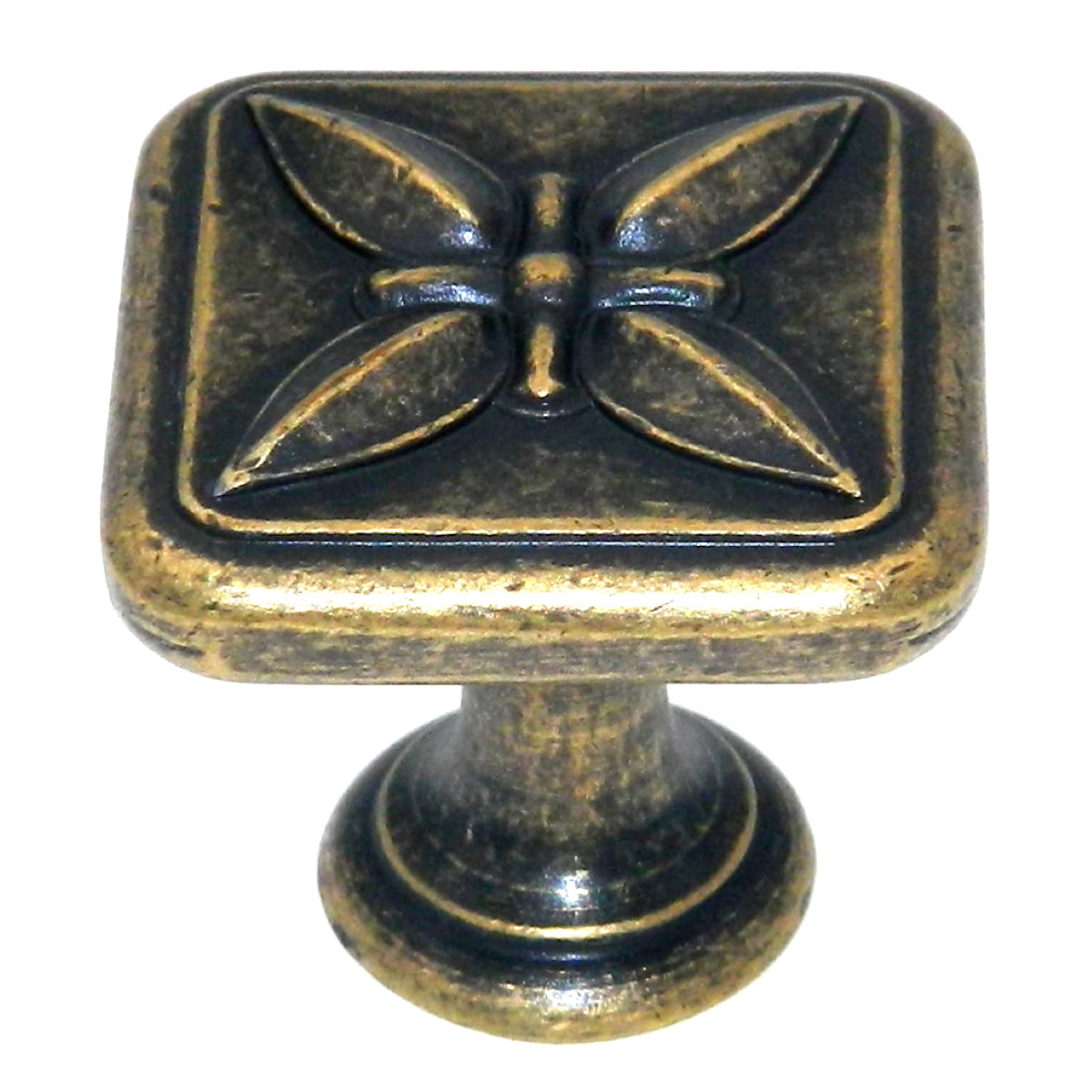 Amerock Sundara Weathered Brass 1 1/8" Ornate Cabinet Pull Knob BP27009R2