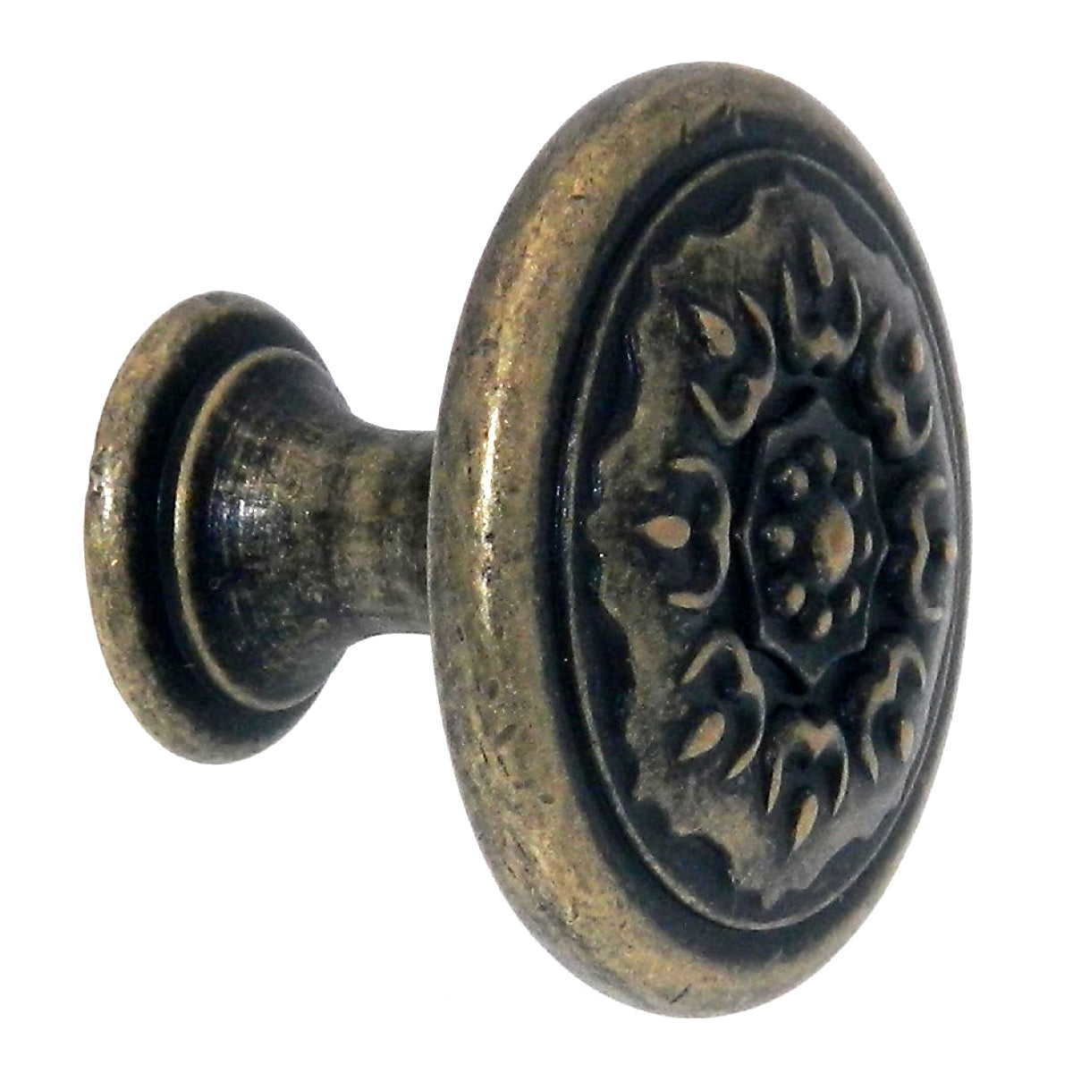 Amerock Sundara BP27030R2 - Pomo para tirador de gabinete (latón desgastado, 1 1/4 pulgadas)