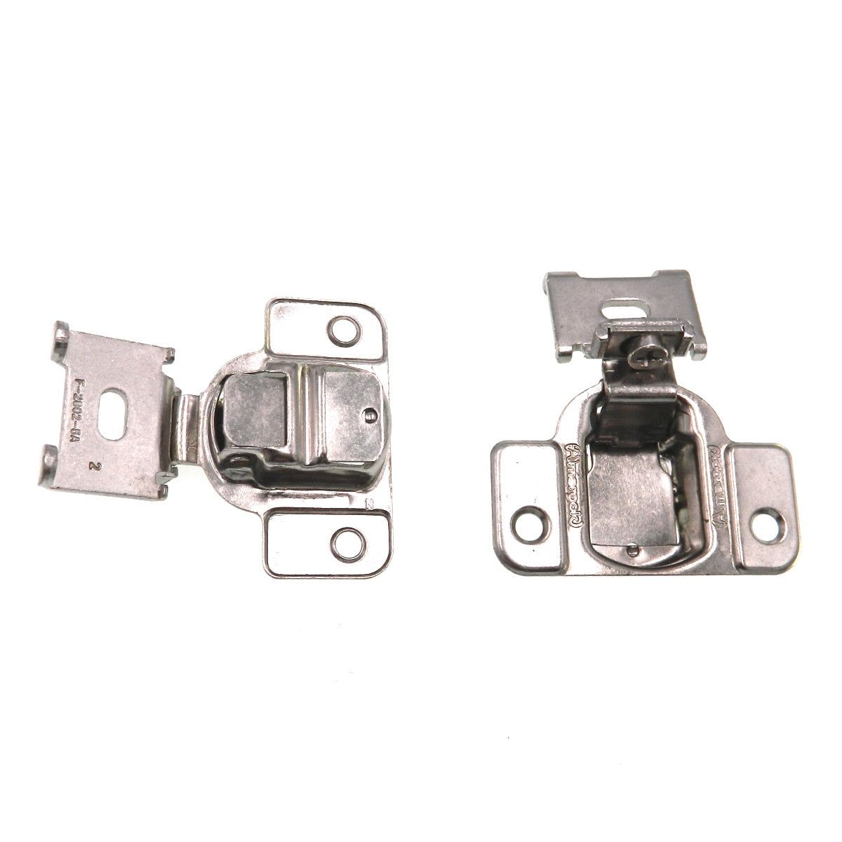 Pair of Amerock Nickel 105 deg. 5/8" Overlay Concealed Cup Hinges BP2811K13-14