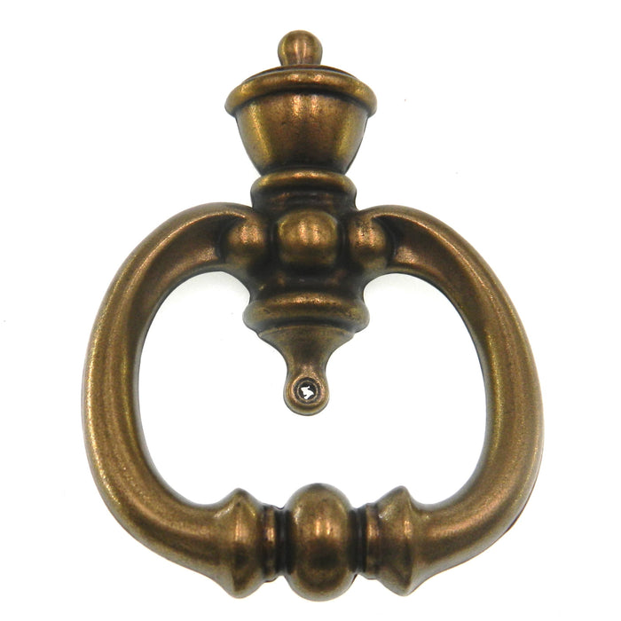 Vintage Amerock Furniture Accents Burnished Brass 3 1/4" Ring Pull Knob BP282-BB