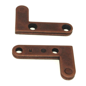 Pair Amerock Machine Copper Cabinet Pin Knife-Pivot Hinges 3/4" Door BP30234-MC