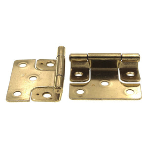 Pair Amerock Brass Variable Overlay Face Mount Hinges Non Self-Closing BP30238-3