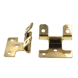 Pair Amerock Brass Variable Overlay Face Mount Hinges Non Self-Closing BP30238-3