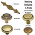 Amerock Allison Burnished Brass Ridged 1 1/4" Round Cabinet Knob BP3423-BB