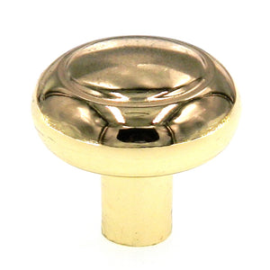 Amerock Contempory Round Polished Brass 1-1/8" Cabinet Knob Pull BP30687-3