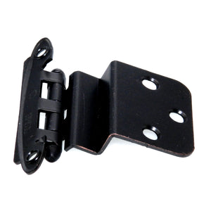 Pair Amerock Oil-Rubbed Bronze 3/8" Inset Face Mount Cabinet Hinges BP3417-ORB