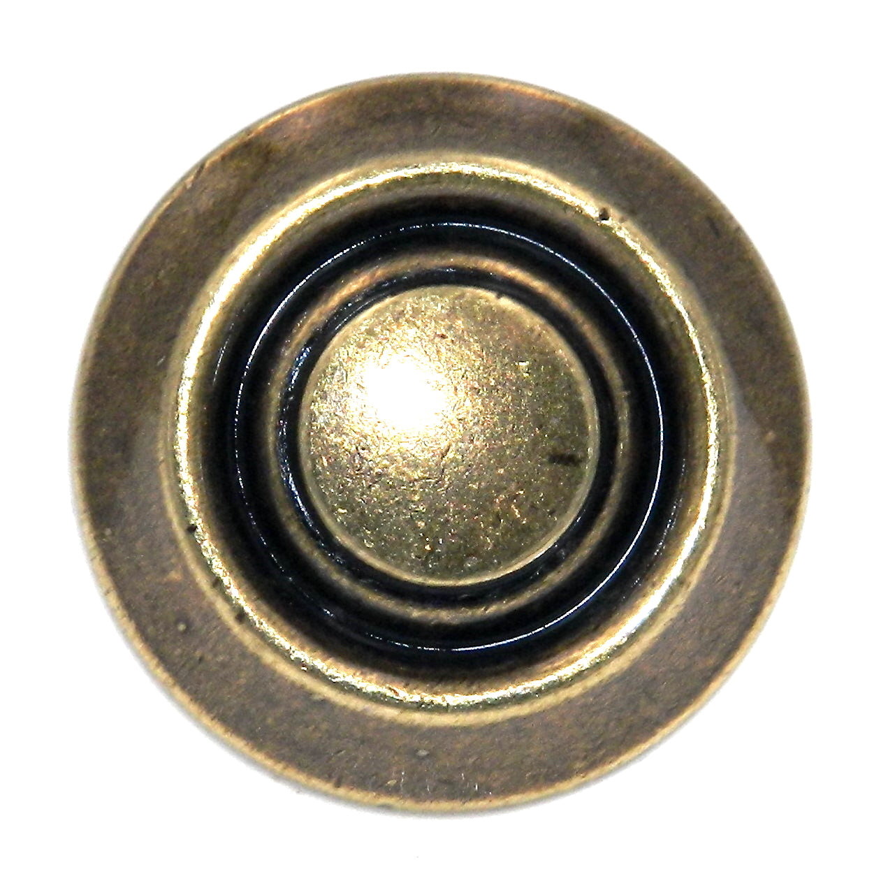 Amerock Allison Burnished Brass Ridged 1 1/4" Round Cabinet Knob BP3423-BB