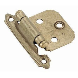 Pair of BP3429-BB Burnished Brass Self-Closing Face Mount Cabinet Hinges Amerock