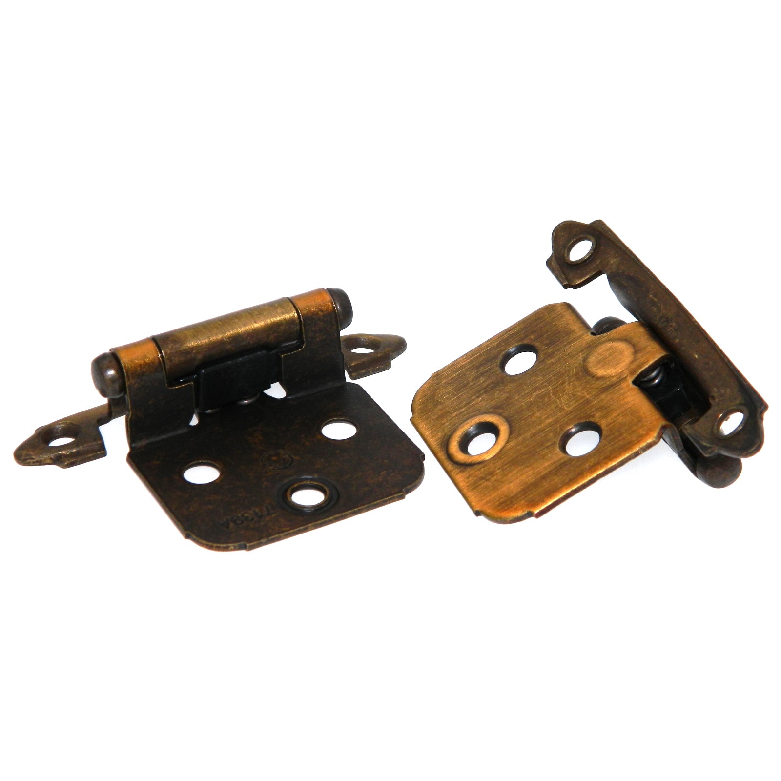 Amerock BP3429GB - Bisagras para gabinete de bronce dorado, superposición variable, cierre automático, juego de 2