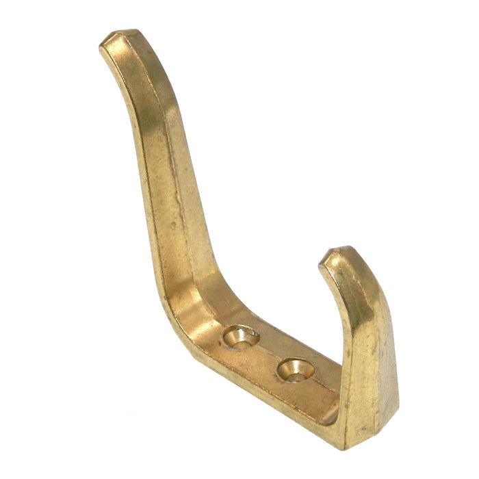 Amerock 2 1/2" Wall-Mounted Coat and Hat Double Hook Polished Brass BP3460-3