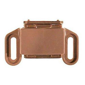 Amerock BP3473-PT - Pestillo magnético para gabinete con carcasa de plástico marrón de 1 1/2" ctc