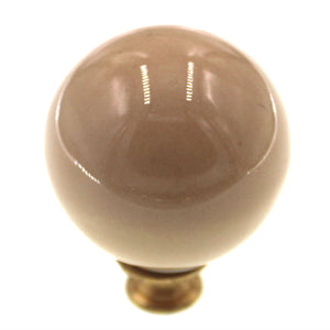 Amerock Ceramics Polished Brass And Almond 1 1/4" Ball Cabinet Knob BP35357-AM
